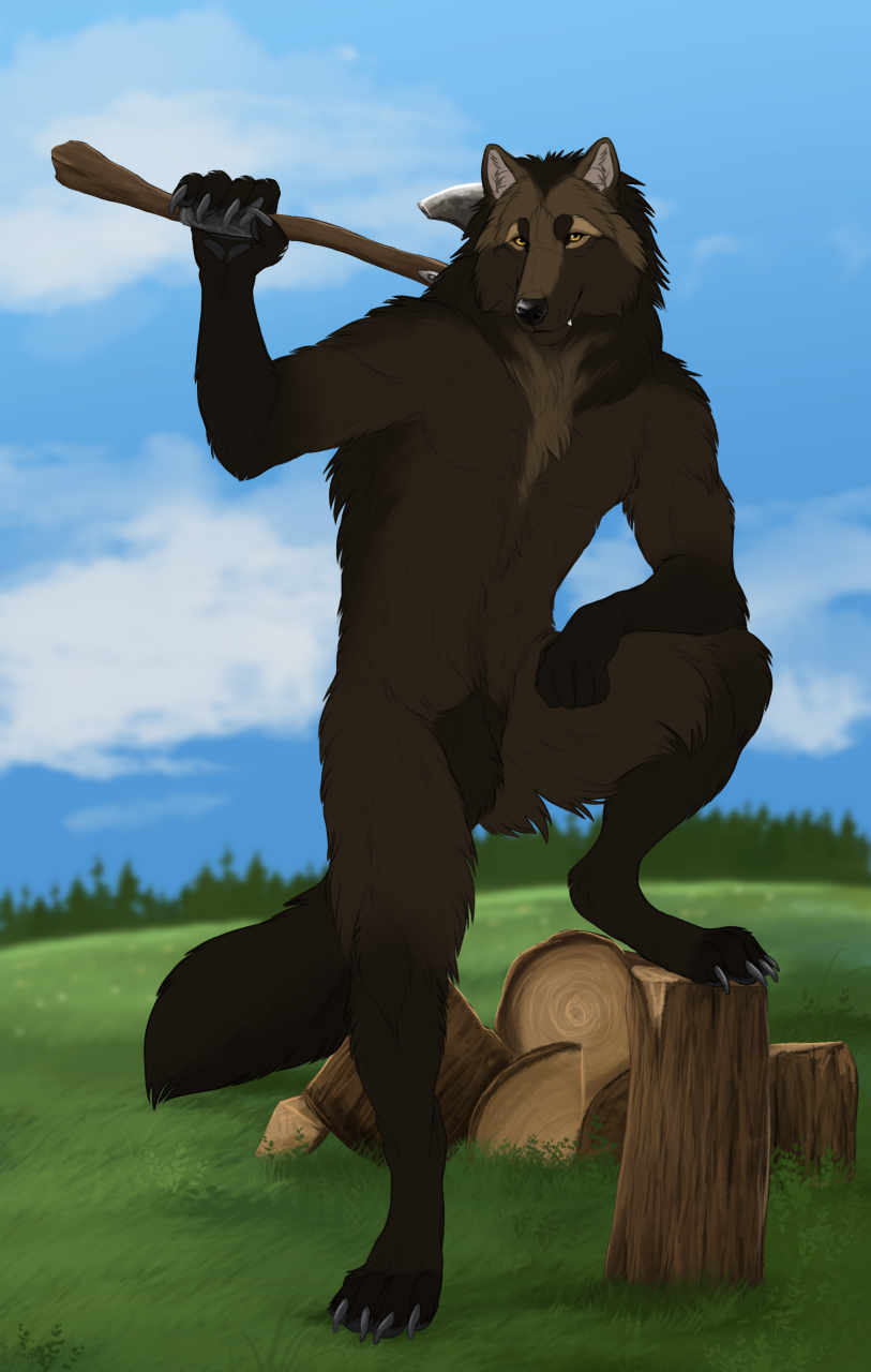 Woodcutting by skullsbesan